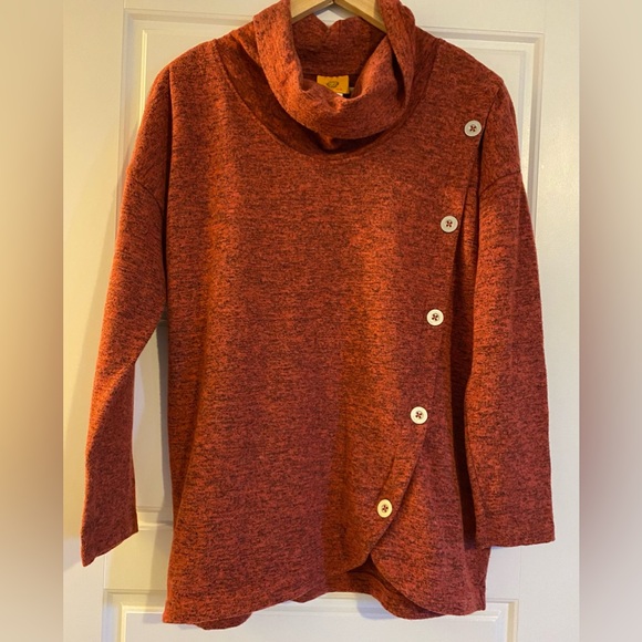 Ruby Rd. Women's Cozy Button Overlay Top small - Picture 8 of 11